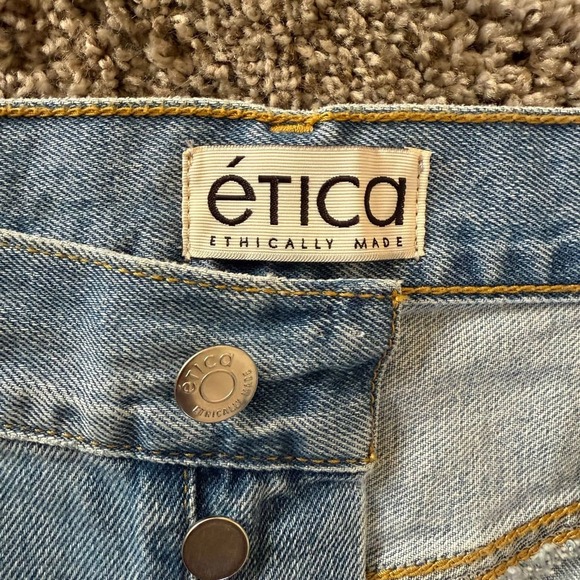 NWT Anthropologie Etica Women Stanton Relaxed wide Leg Arctic Jeans Size 31 Y2K‎ - Picture 3 of 9